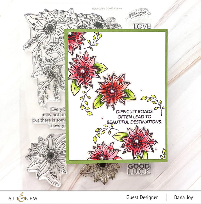 Altenew Stamp & Die Bundle Floral Dahlia Stamp & Die Bundle