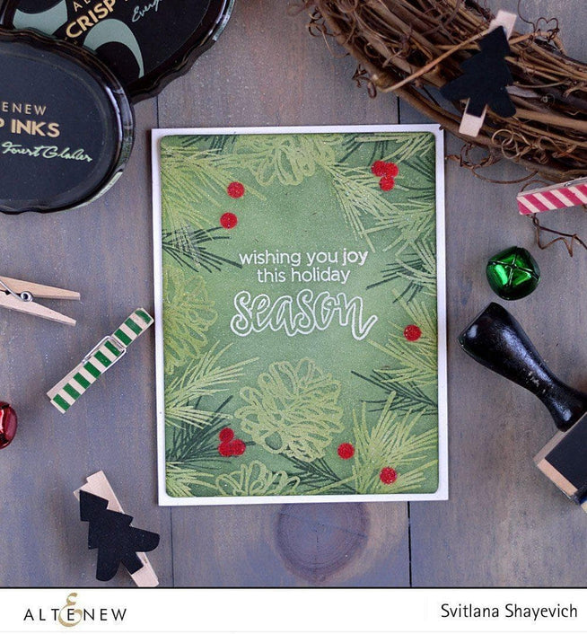 Altenew Stamp & Die Bundle Halftone Holidays Stamp & Die & Christmas Season Die Set Bundle
