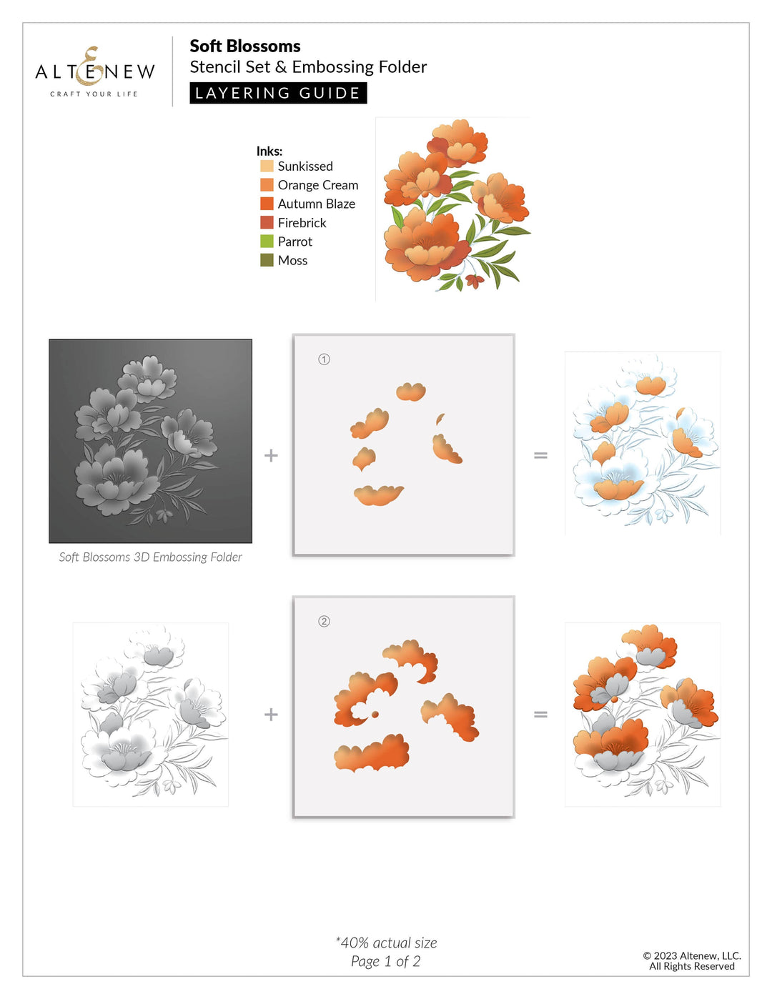 Altenew Stamp & Die Bundle Happy Blossoms Ensemble