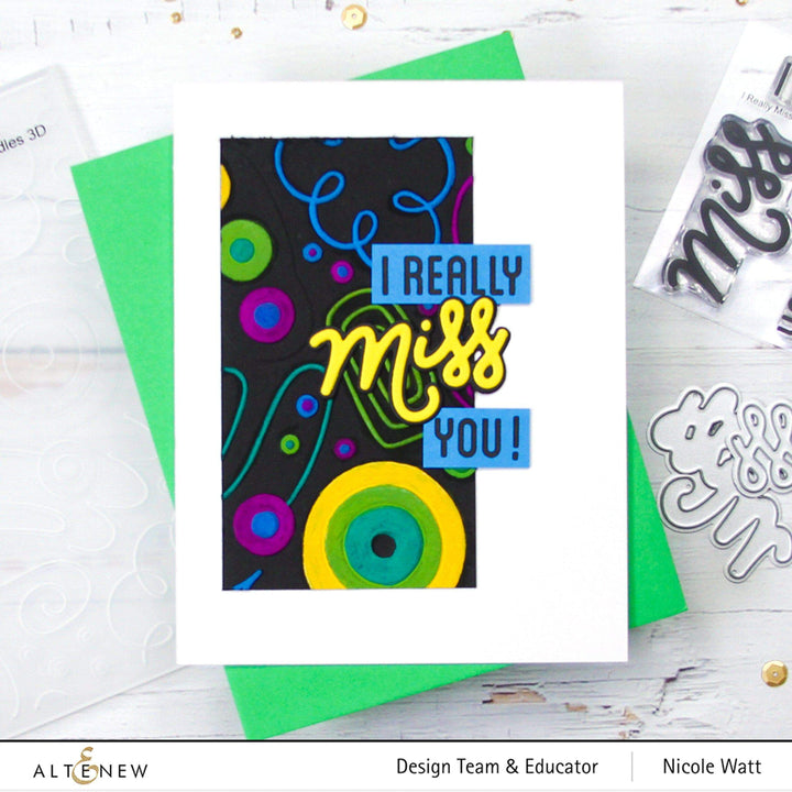 Altenew Stamp & Die Bundle I Really Miss You Stamp & Die Bundle
