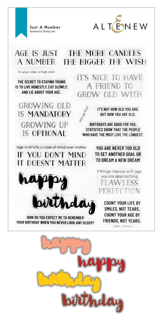 Altenew Stamp & Die Bundle Just a Number Stamp & Die Bundle