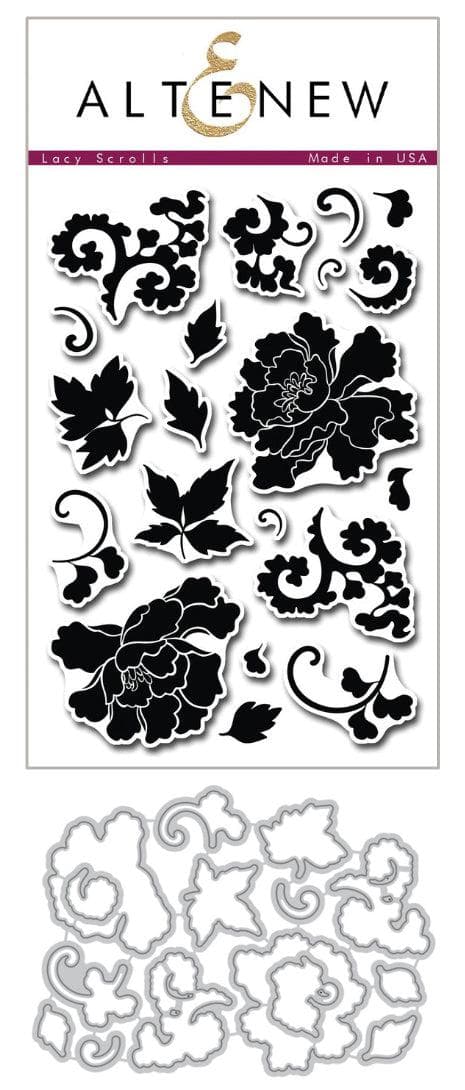 Altenew Stamp & Die Bundle Lacy Scrolls Stamp & Die Bundle