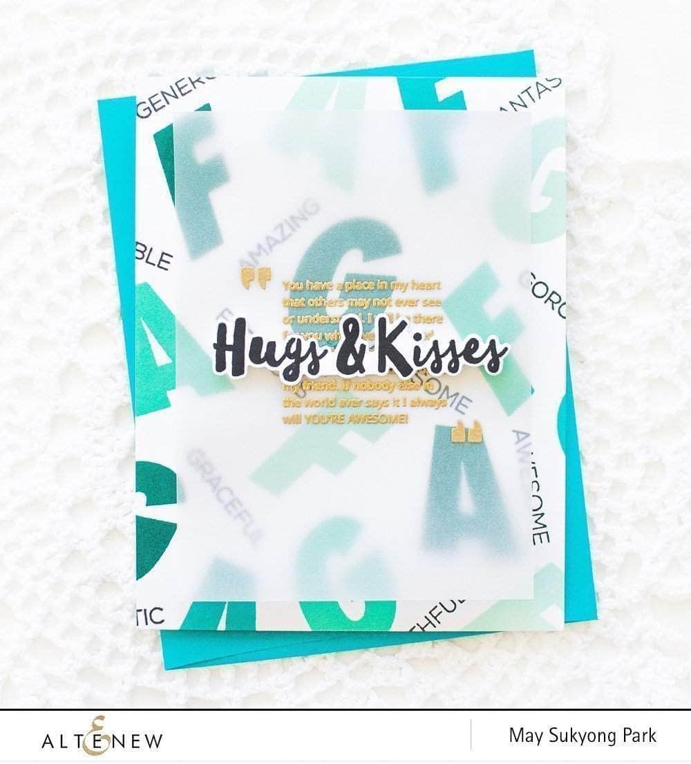 Altenew Stamp & Die Bundle Layered Letters AFG Stamp & Die Bundle