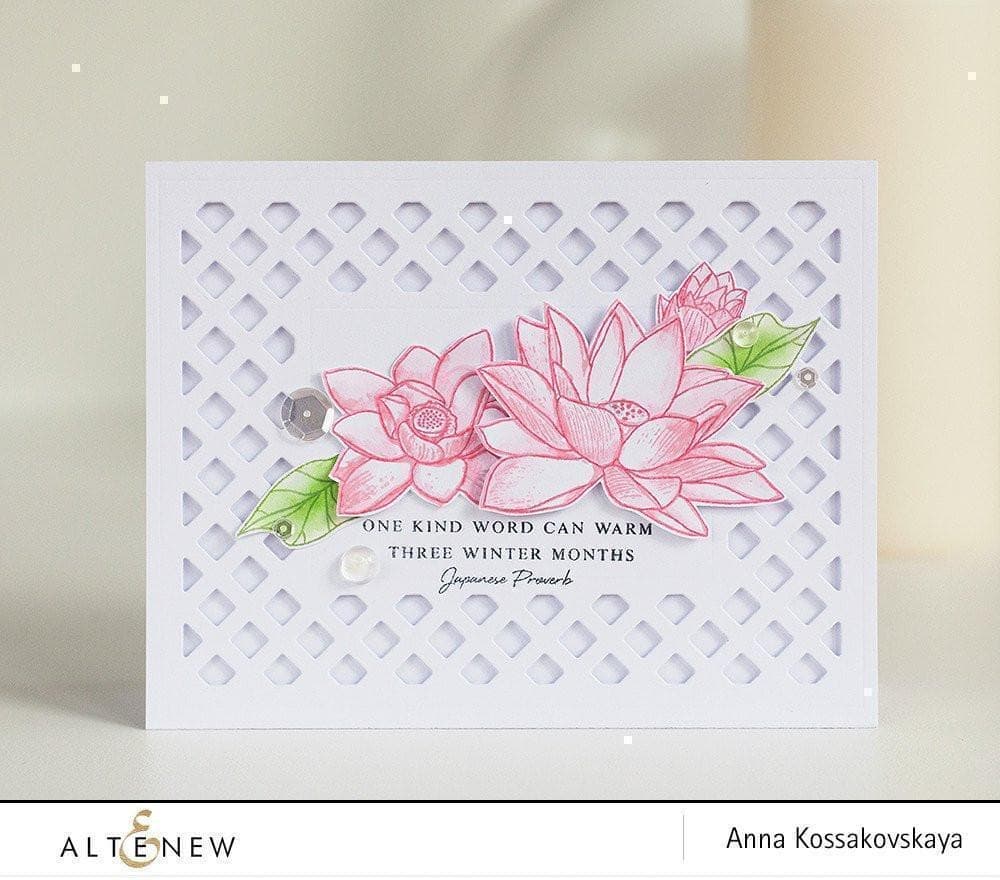 Altenew Stamp & Die Bundle Lotus Stamp & Die Bundle