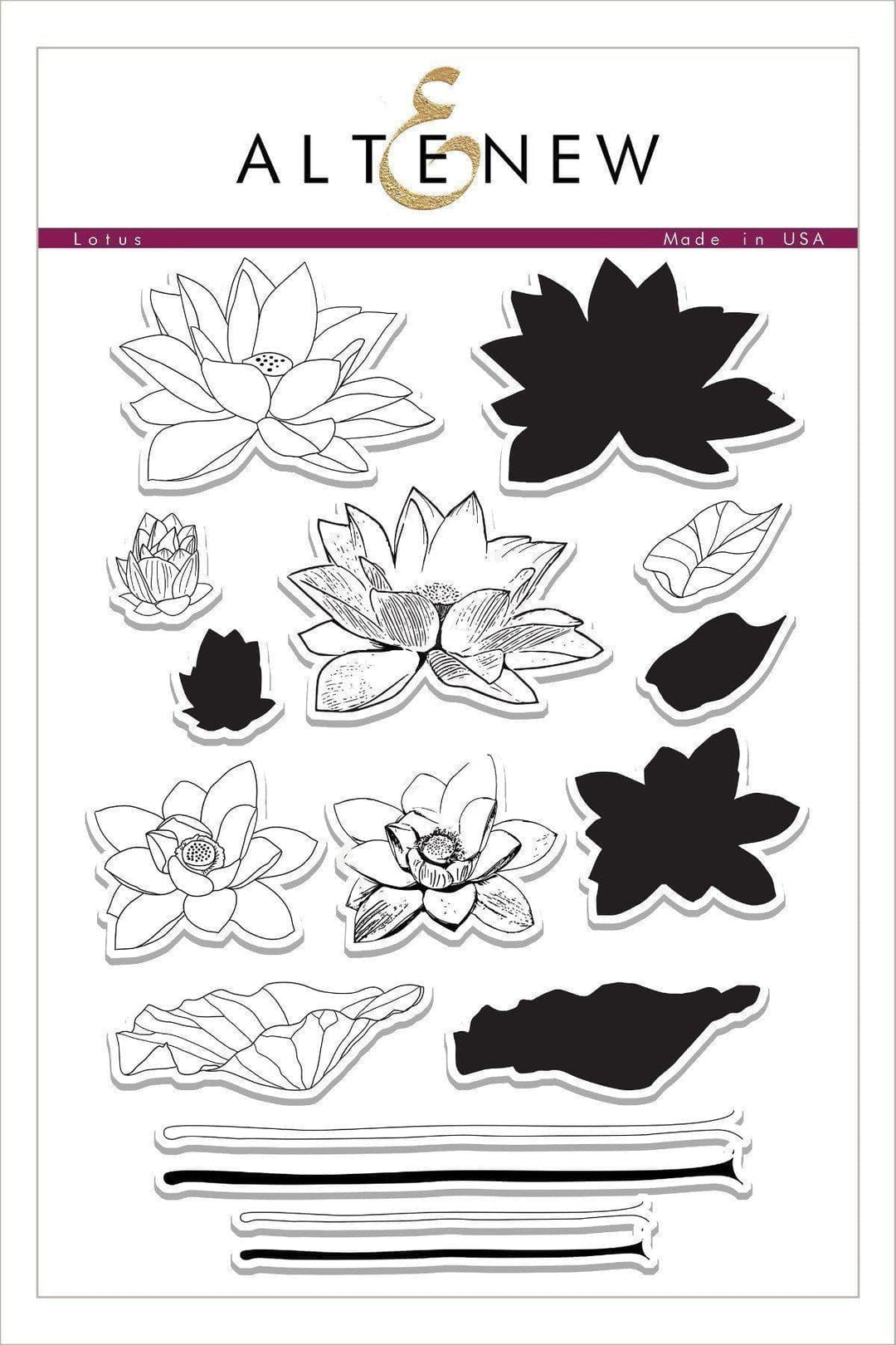 Altenew Stamp & Die Bundle Lotus Stamp & Die Bundle