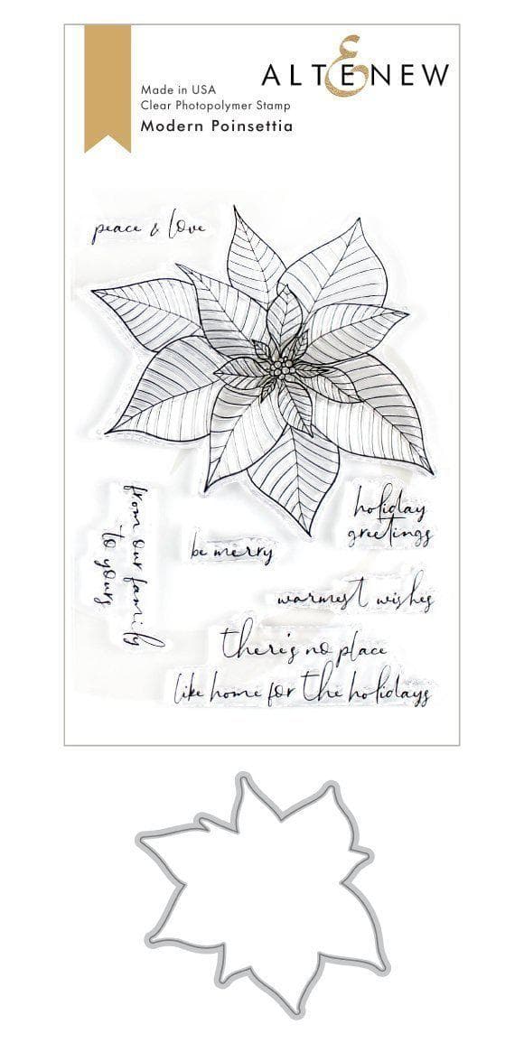 Altenew Stamp & Die Bundle Modern Poinsettia Stamp & Die Bundle