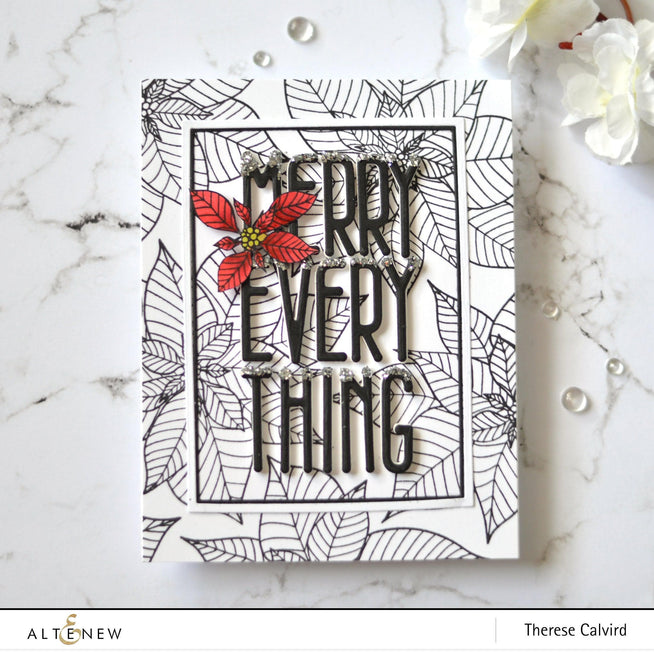 Altenew Stamp & Die Bundle Modern Poinsettia Stamp & Die Bundle