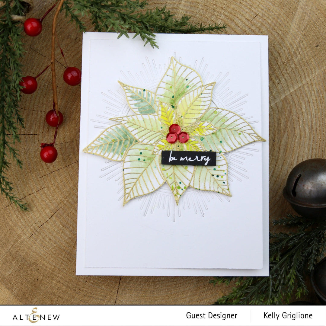 Altenew Stamp & Die Bundle Modern Poinsettia Stamp & Die Bundle