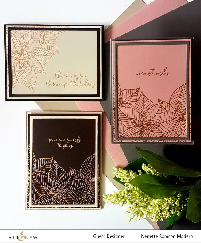 Altenew Stamp & Die Bundle Modern Poinsettia Stamp & Die Bundle