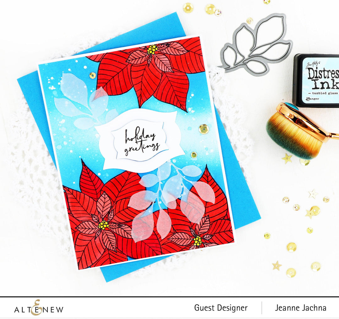 Altenew Stamp & Die Bundle Modern Poinsettia Stamp & Die Bundle