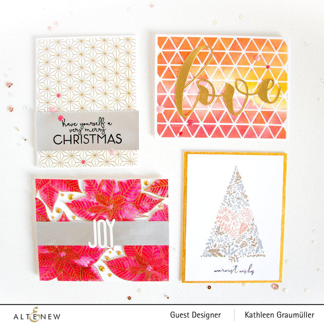 Altenew Stamp & Die Bundle Modern Poinsettia Stamp & Die Bundle