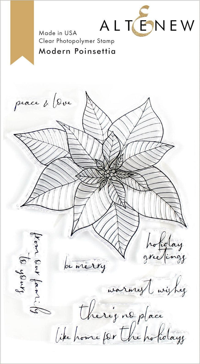 Altenew Stamp & Die Bundle Modern Poinsettia Stamp & Die Bundle