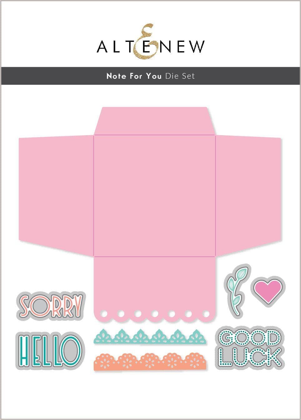 Altenew Stamp & Die Bundle Note For You