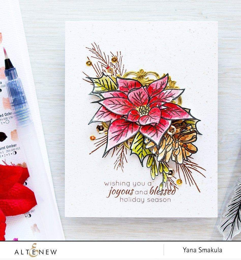 Altenew Stamp & Die Bundle Poinsettia & Pine Stamp & Die Bundle