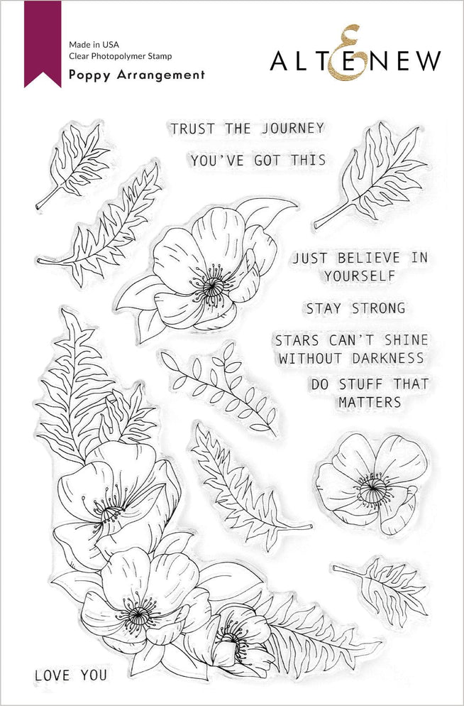Altenew Stamp & Die Bundle Poppy Arrangement Stamp & Die Bundle