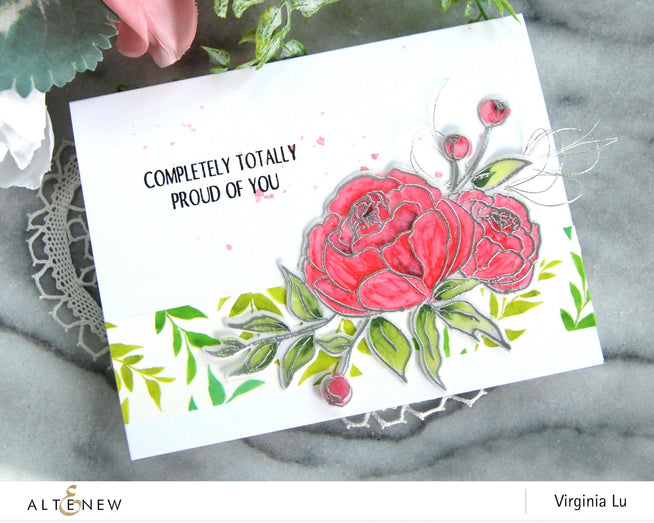 Altenew Stamp & Die Bundle Precious Peony Stamp & Die Bundle