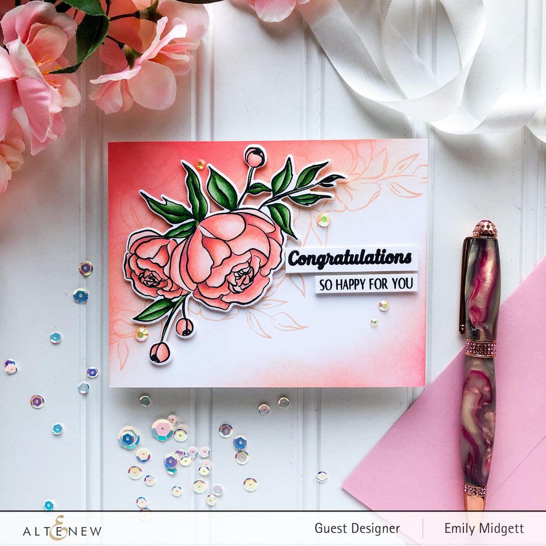 Altenew Stamp & Die Bundle Precious Peony Stamp & Die Bundle