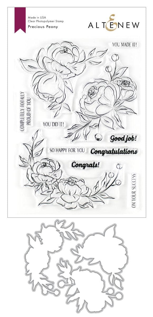Altenew Stamp & Die Bundle Precious Peony Stamp & Die Bundle