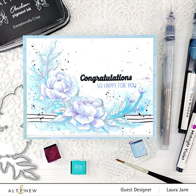 Altenew Stamp & Die Bundle Precious Peony Stamp & Die Bundle