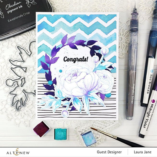 Altenew Stamp & Die Bundle Precious Peony Stamp & Die Bundle