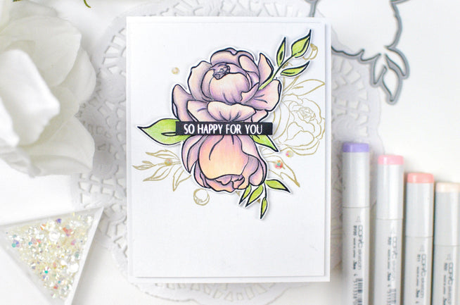Altenew Stamp & Die Bundle Precious Peony Stamp & Die Bundle