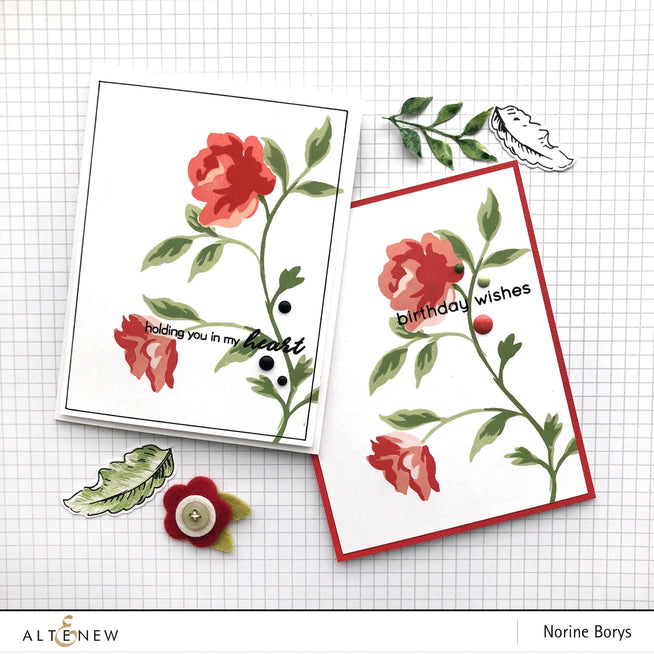 Altenew Stamp & Die Bundle Rose Spray Stamp & Die Bundle