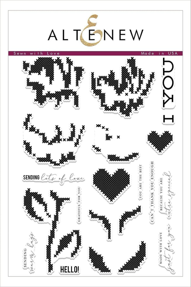 Altenew Stamp & Die Bundle Sewn with Love Stamp & Die Bundle