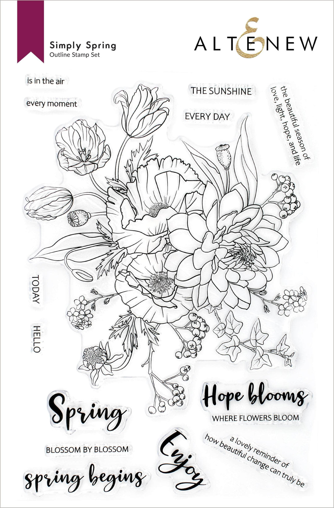 Altenew Stamp & Die Bundle Simply Spring