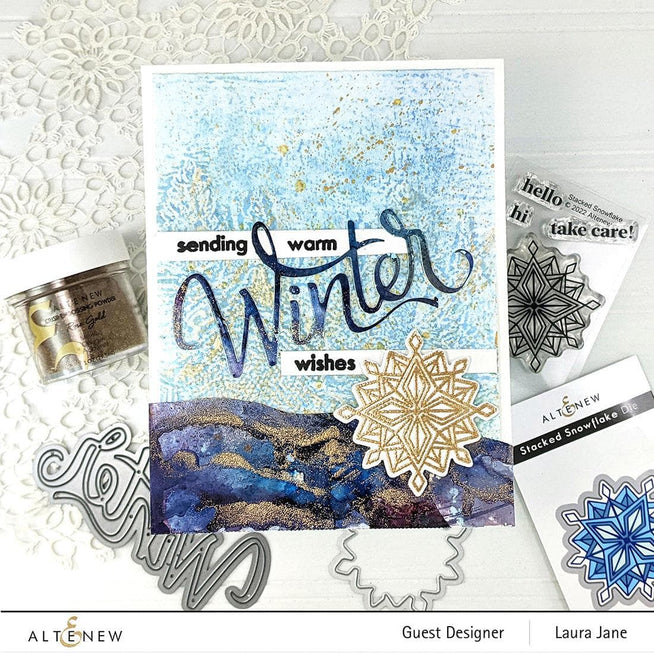Altenew Stamp & Die Bundle Stacked Snowflake Stamp & Die Bundle