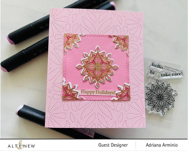 Altenew Stamp & Die Bundle Stacked Snowflake Stamp & Die Bundle