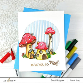 Altenew Stamp & Die Bundle Tall Mushroom House Stamp & Die Bundle