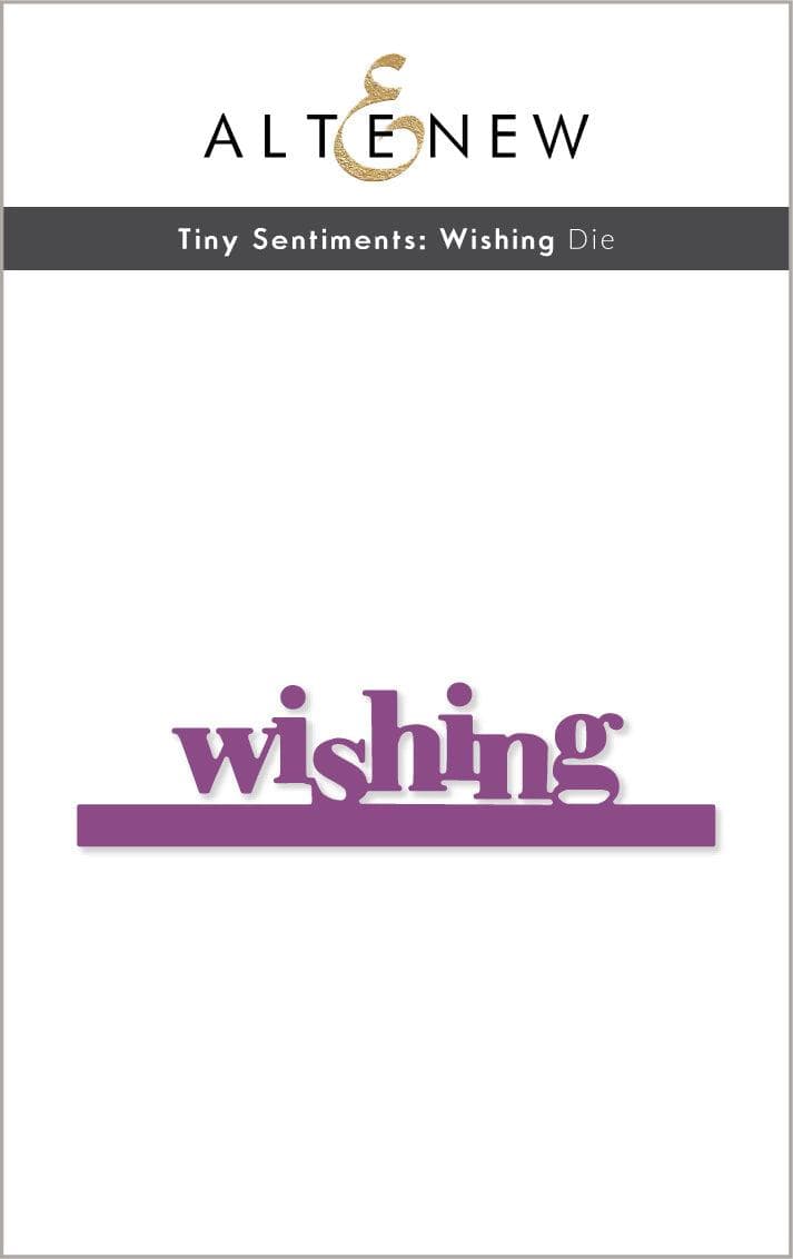 Altenew Stamp & Die Bundle Tiny Sentiments: Wishing Stamp & Die Bundle