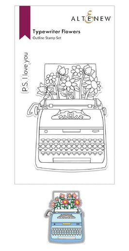 Altenew Stamp & Die Bundle Typewriter Flowers Stamp & Die Bundle