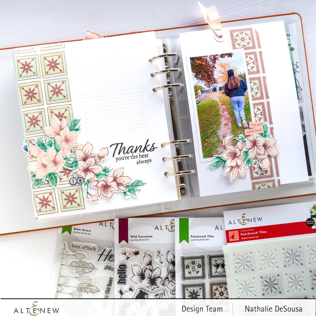Altenew Stamp & Die Bundle Wild Geranium