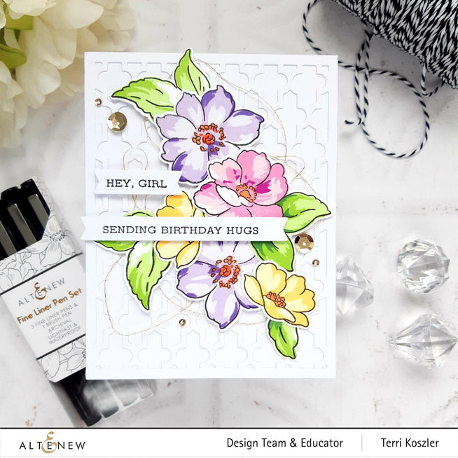 Altenew Stamp & Die Bundle Wispy Joy Stamp & Die Bundle