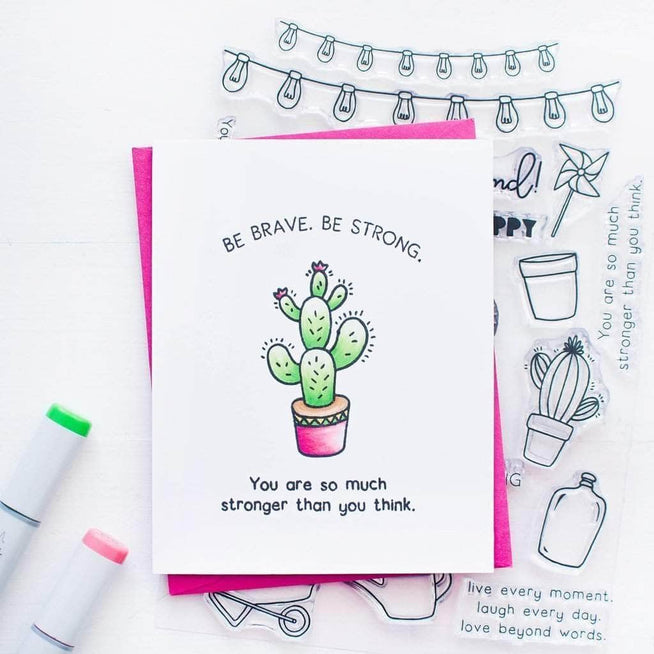 Altenew Stamp & Die Bundle Be Strong Stamp & Die Bundle