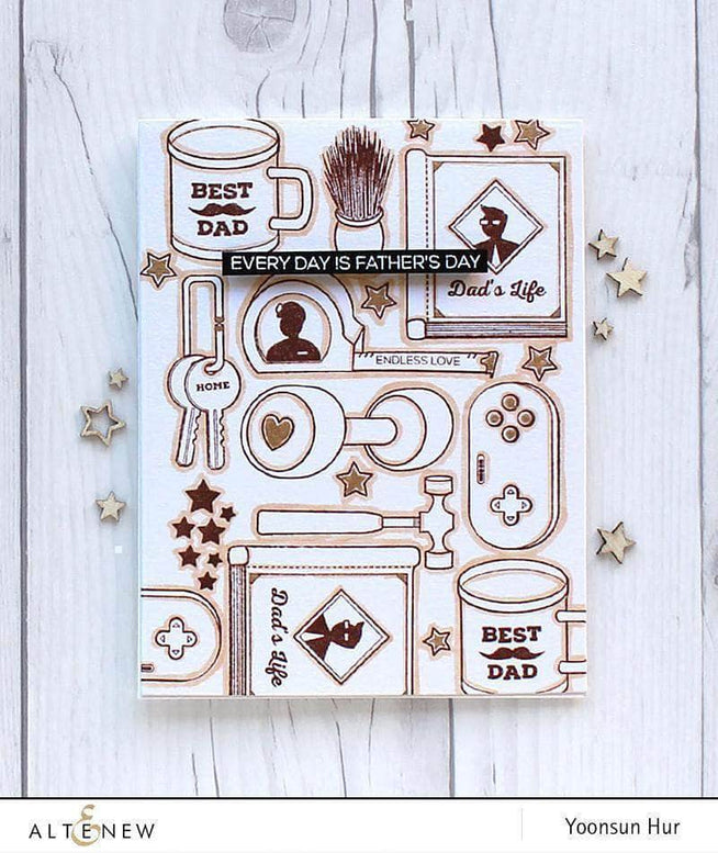 Altenew Stamp & Die Bundle Z - Best Dad Stamp & Die Bundle