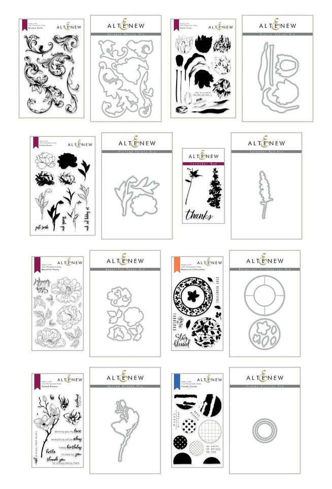 Altenew Stamp & Die Bundle Z - Better Together Coordinating Stamp & Die Bundle