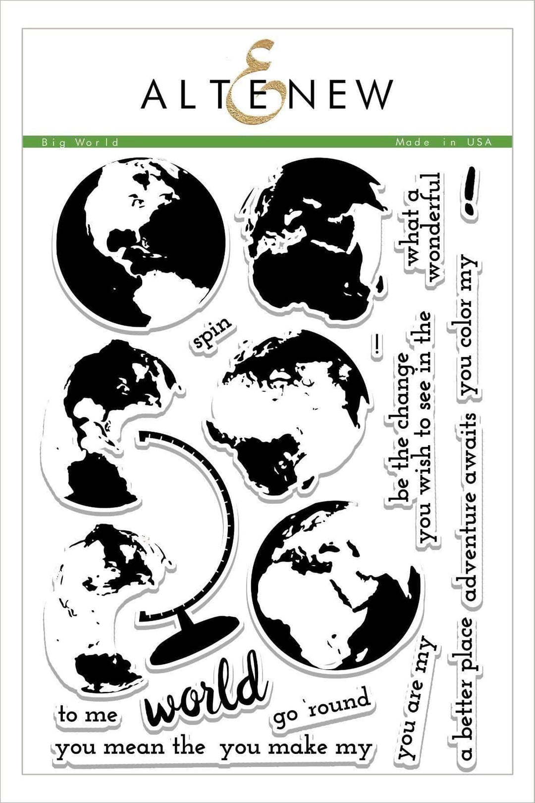 Altenew Stamp & Die Bundle Z - Big World Stamp & Die Bundle