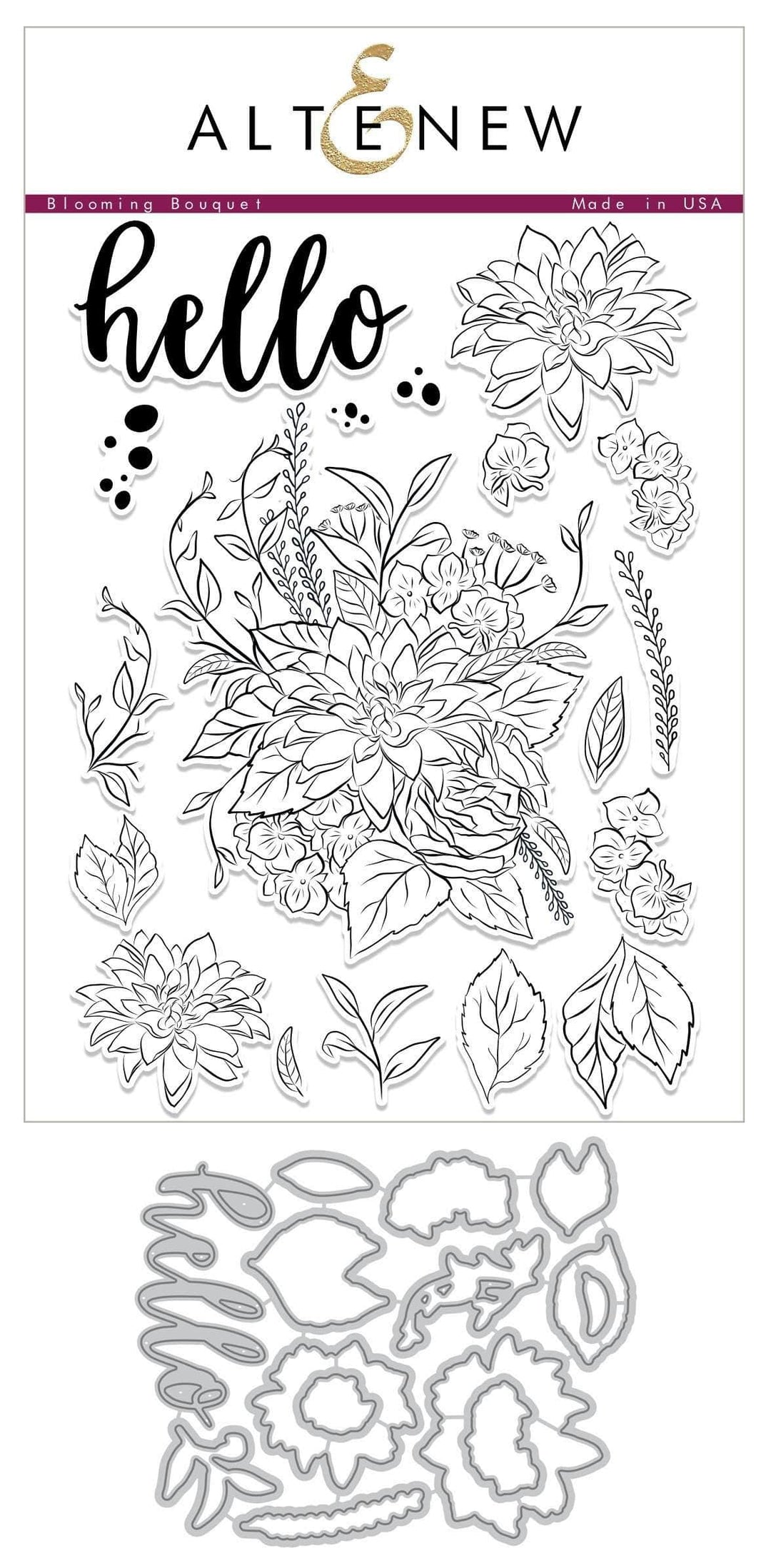 Altenew Stamp & Die Bundle Blooming Bouquet Stamp & Die Bundle