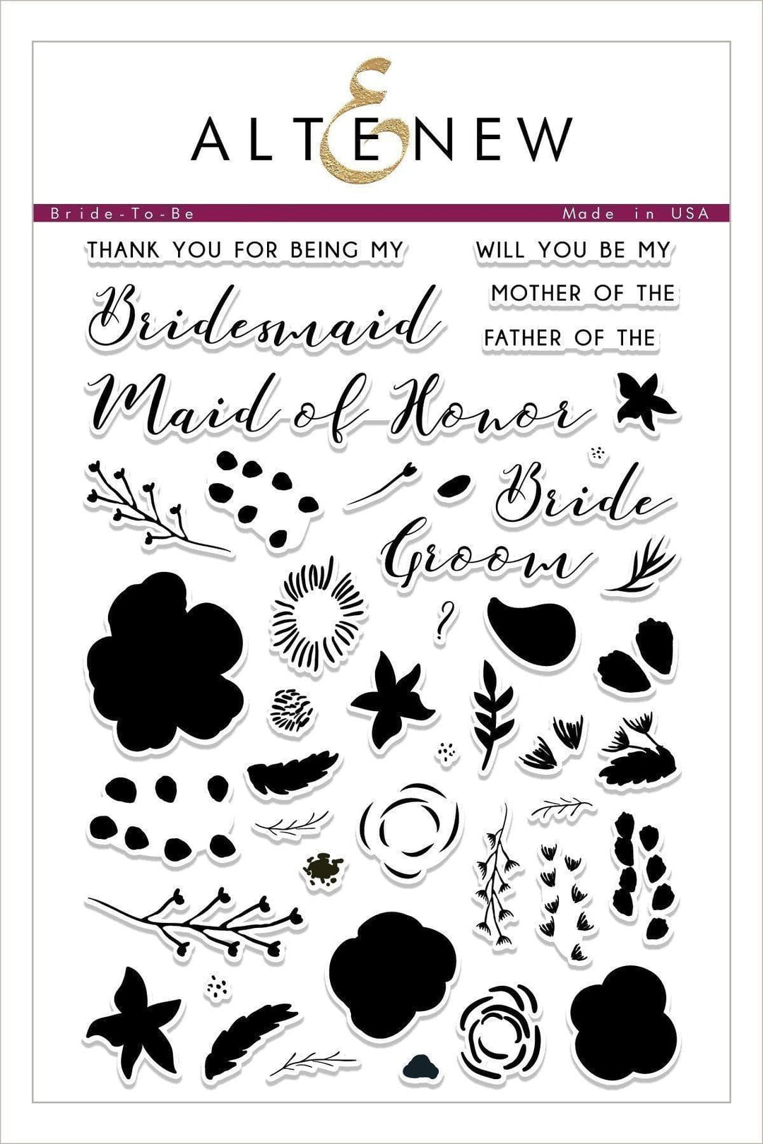 Altenew Stamp & Die Bundle Z - Bride-To-Be Stamp & Die Bundle