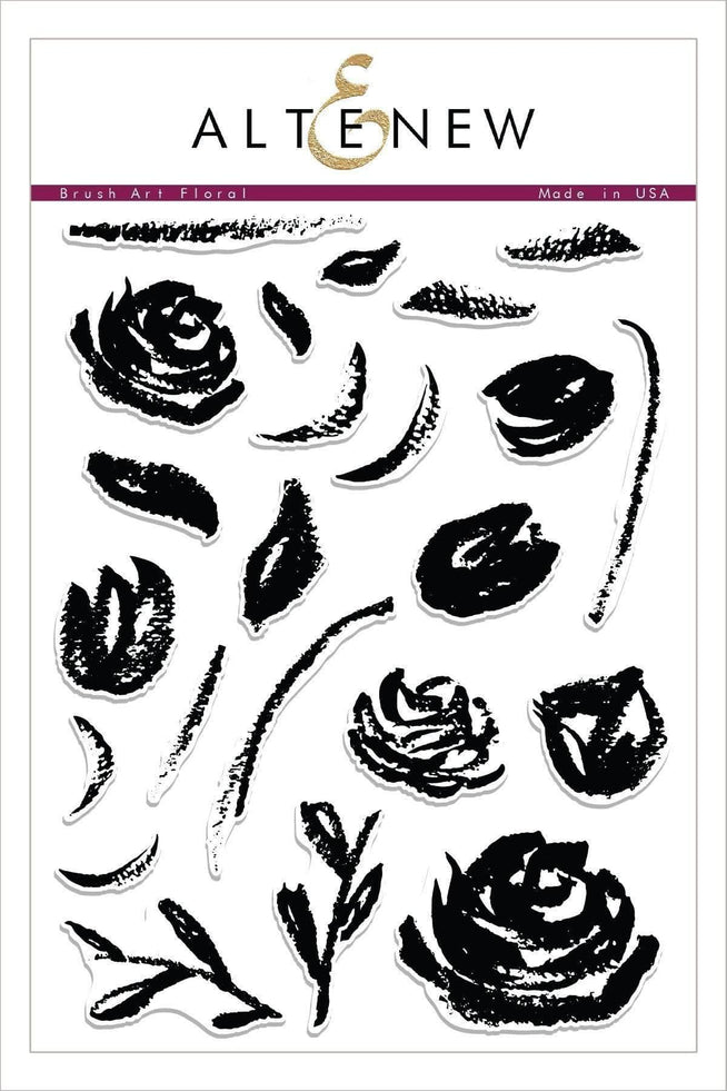 Altenew Stamp & Die Bundle Brush Art Floral Stamp & Die Bundle