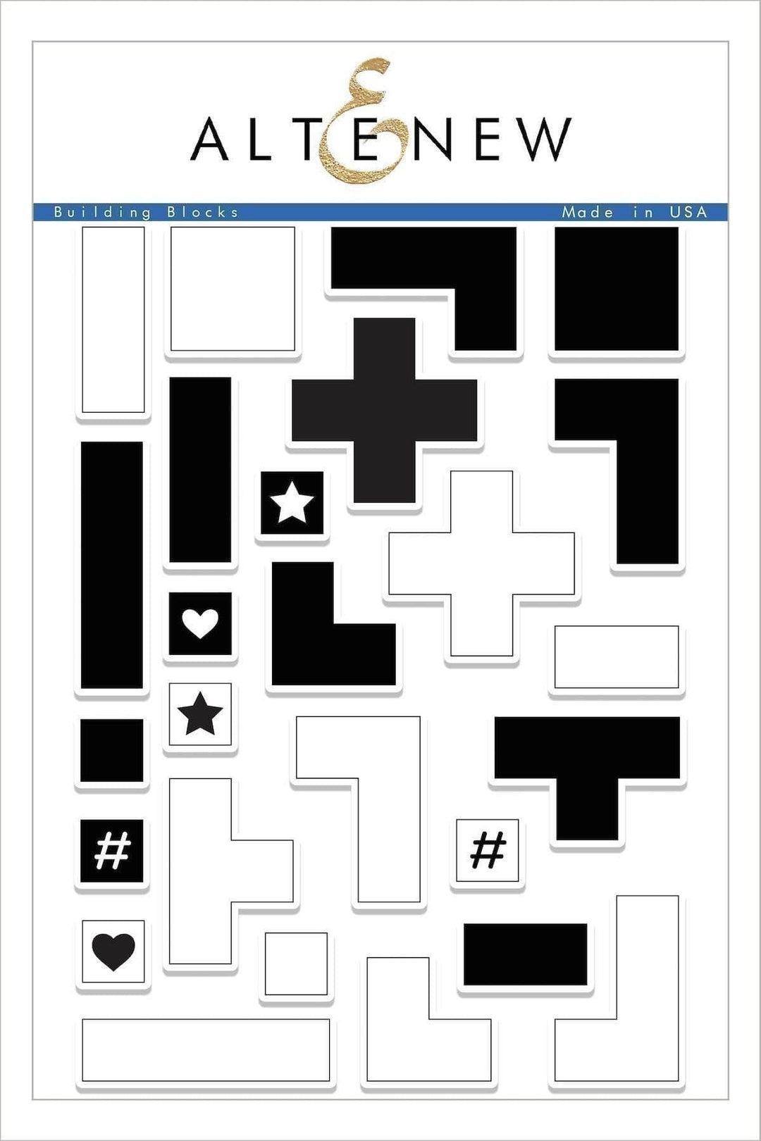 Altenew Stamp & Die Bundle Z - Building Blocks Stamp & Die Bundle