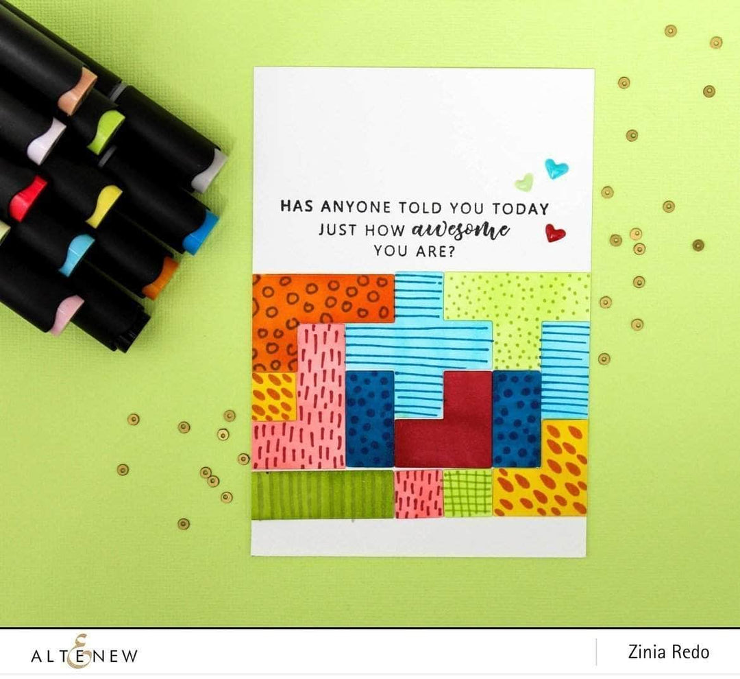 Altenew Stamp & Die Bundle Z - Building Blocks Stamp & Die Bundle