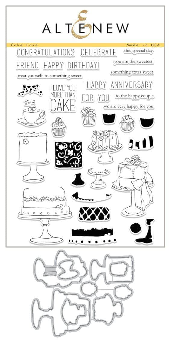 Altenew Stamp & Die Bundle Cake Love Stamp & Die Bundle