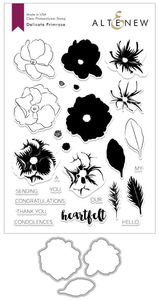 Altenew Stamp & Die Bundle Delicate Primrose Stamp & Die Bundle