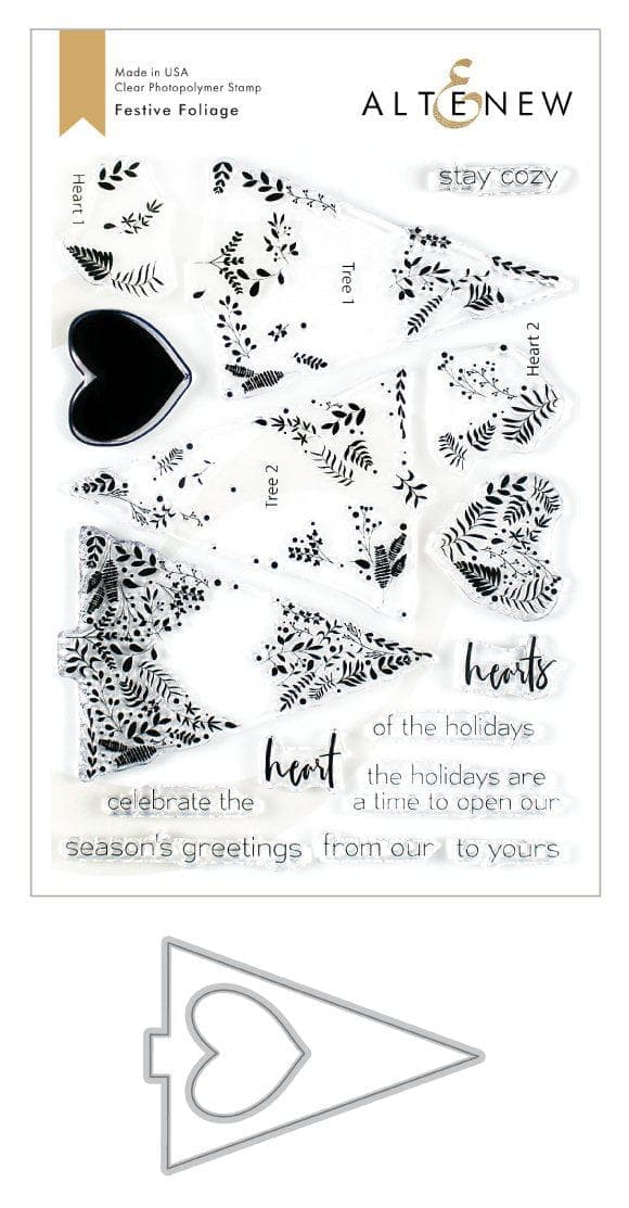 Altenew Stamp & Die Bundle Festive Foliage Stamp & Die Bundle