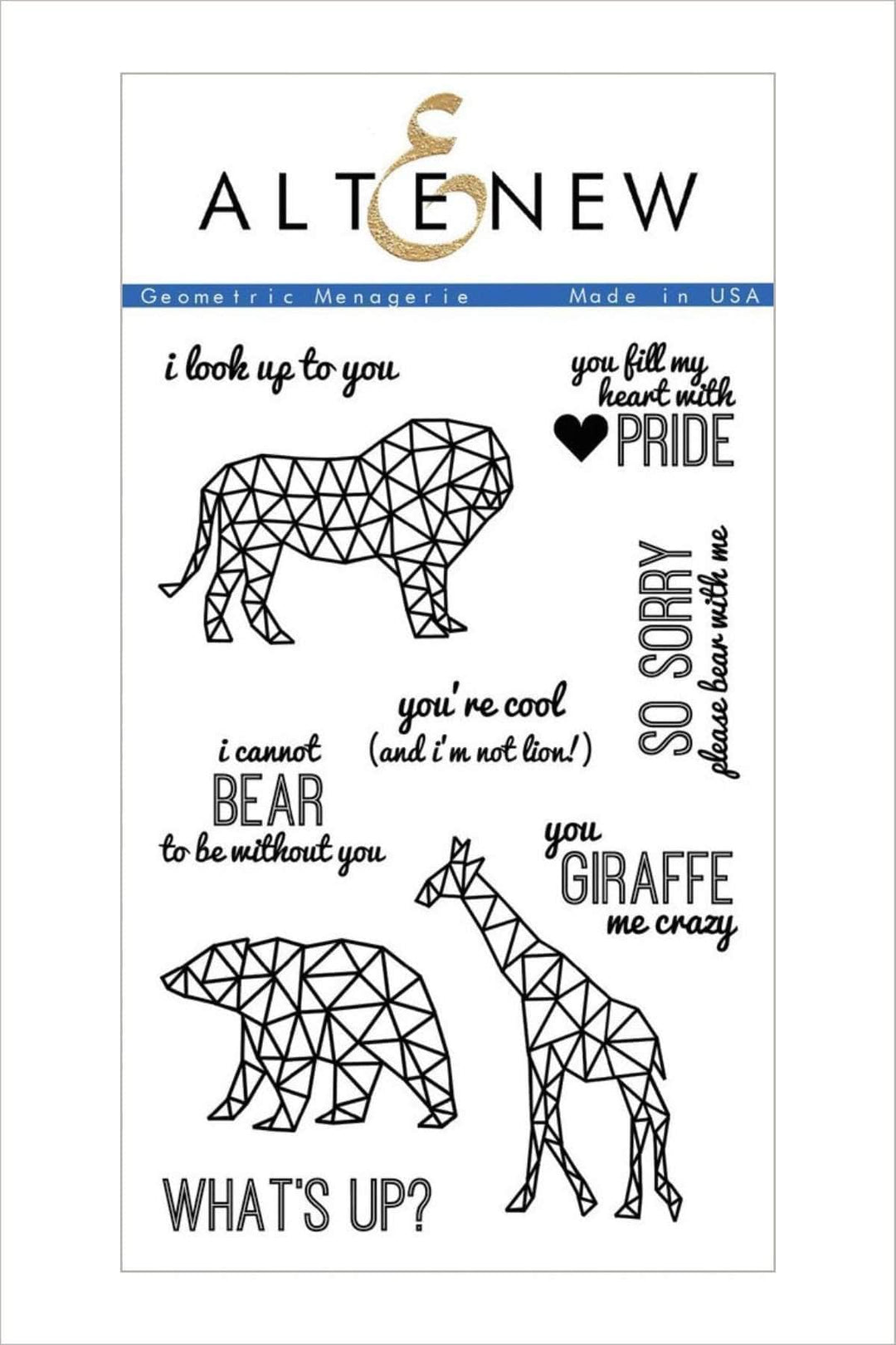 Altenew Stamp & Die Bundle Geometric Menagerie Stamp & Die Bundle