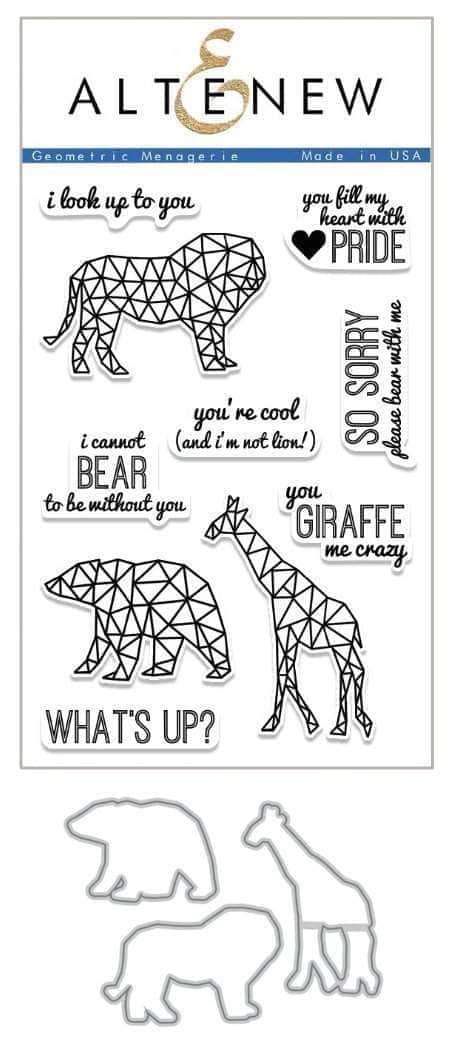 Altenew Stamp & Die Bundle Geometric Menagerie Stamp & Die Bundle