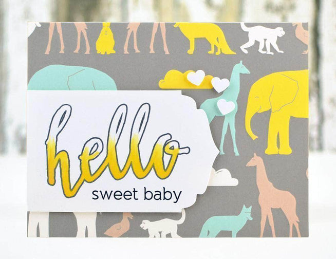 Altenew Stamp & Die Bundle Halftone Hello Stamp & Die Bundle